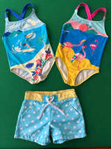 Mini Boden Girls Swimsuit and Shorts Set 2-3T - Image 1