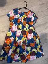 Girls Bonnie Jean Size 20 Husky Floral Fit and Flare Dress - Image 4