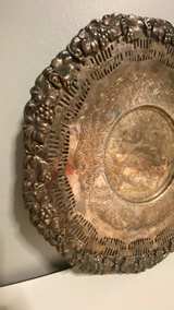 Vintage Silver Plated Grape Vine Pierced Tray - Image 2