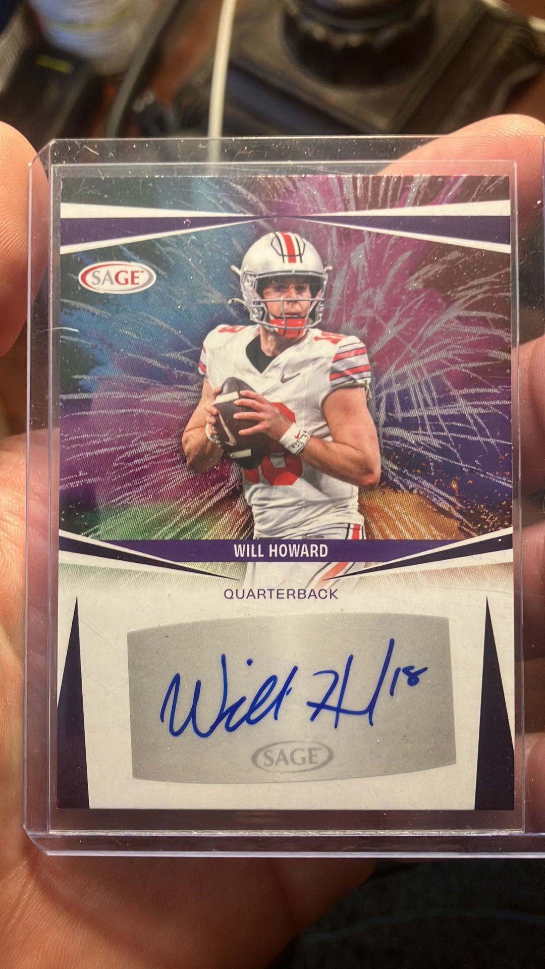 Will Howard Autographed Football Card