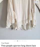 Free People Sparrow Long Sleeve Lace size large excellent condition - Image 2