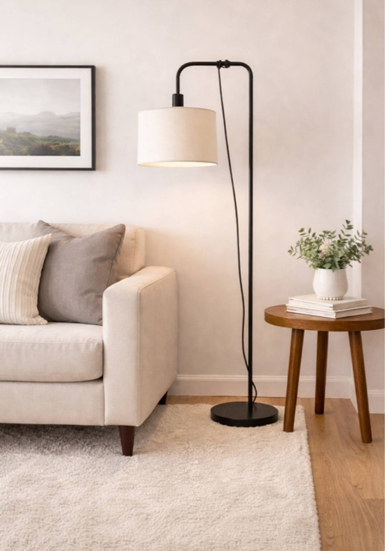DEWENWILS Black Arched Floor Lamp