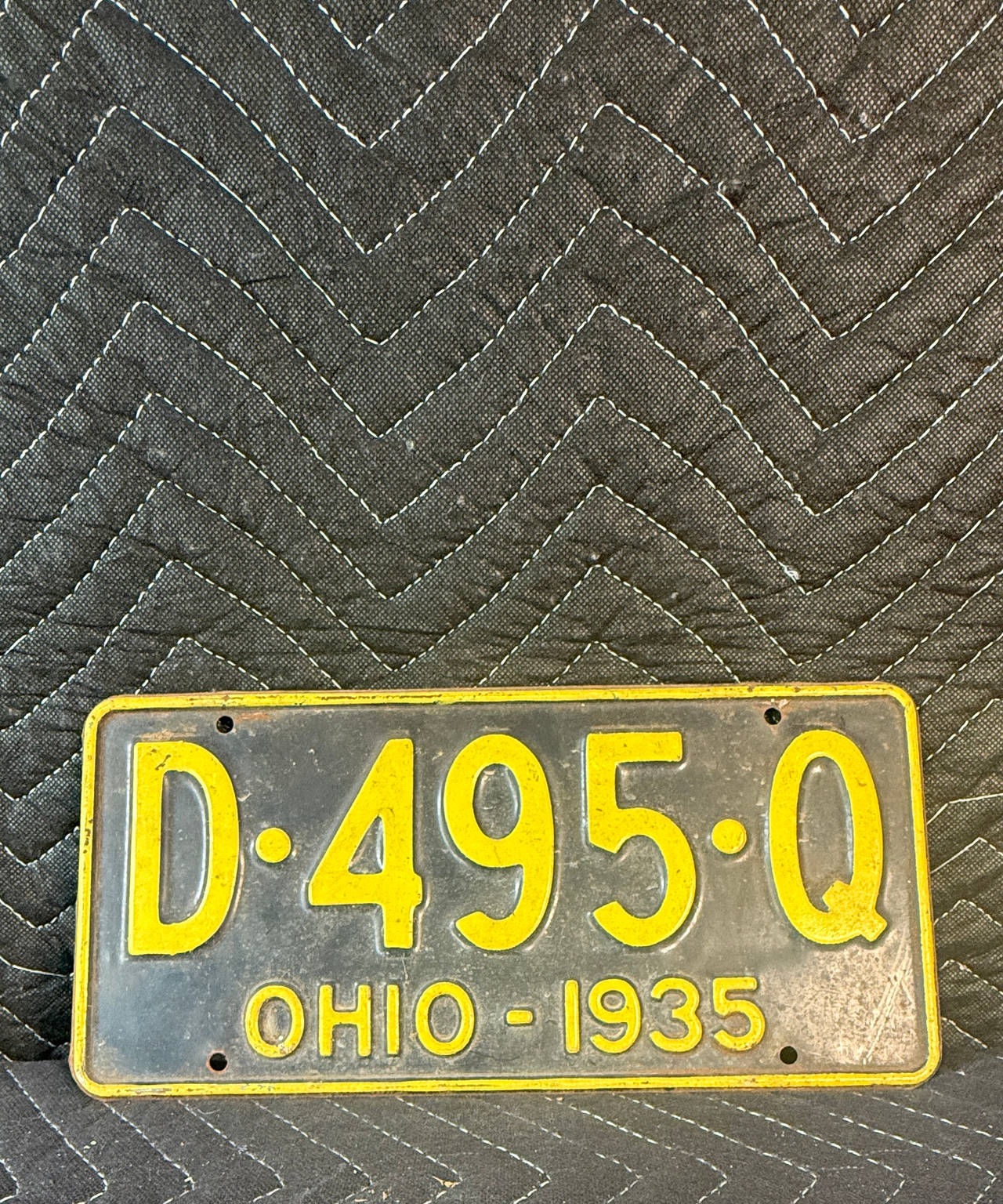 1935 Ohio License Plate