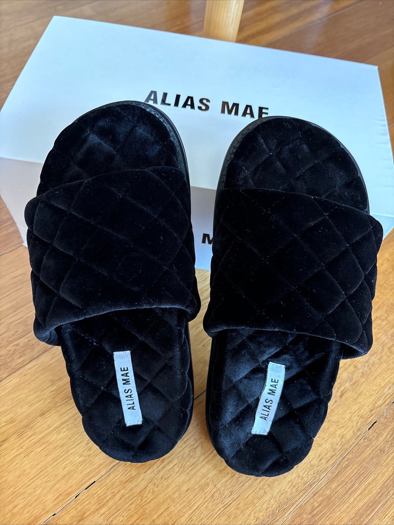Alias Mae Quilted ‘Pacific’ Slides - size 36