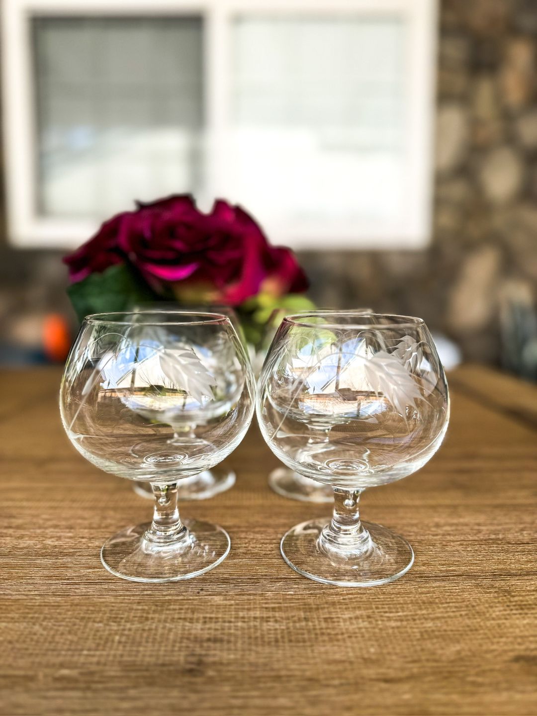 Princess House Heritage Brandy Snifters Set of 4