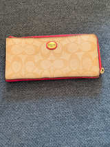Coach Signature Accordion Zip Wallet - Image 1
