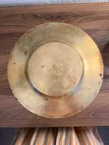 Vintage Etched Brass Peacock Decorative Plate - Image 4