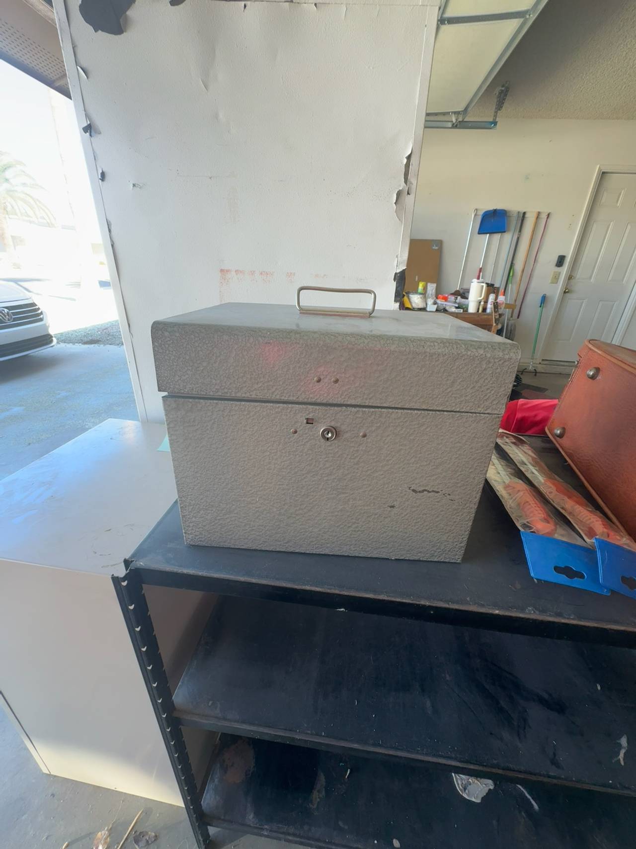 Vintage Hamilton Metal File Box with Key