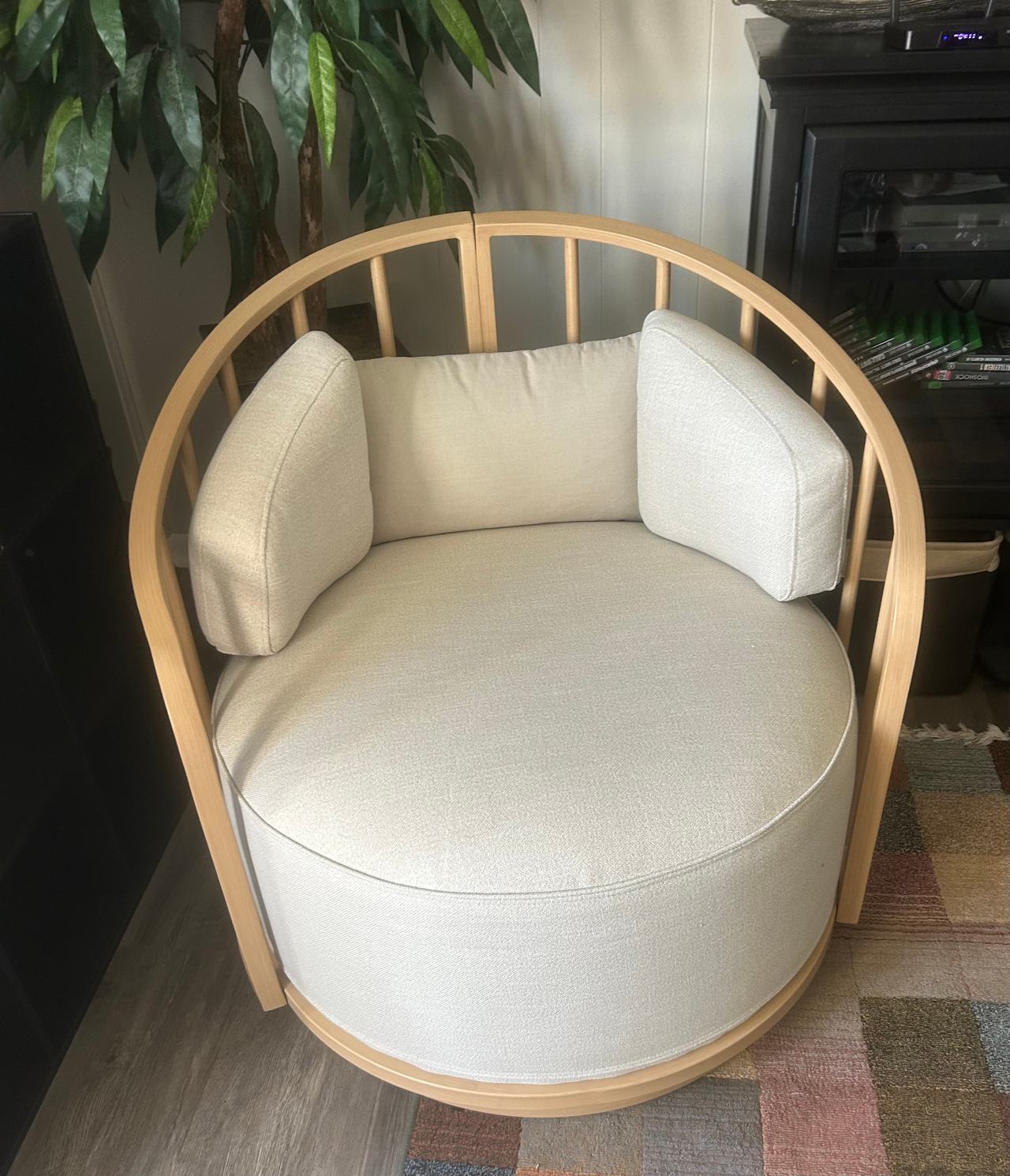 Threshold designed with Studio McGee Elroy Curved Back Accent Swivel Chair