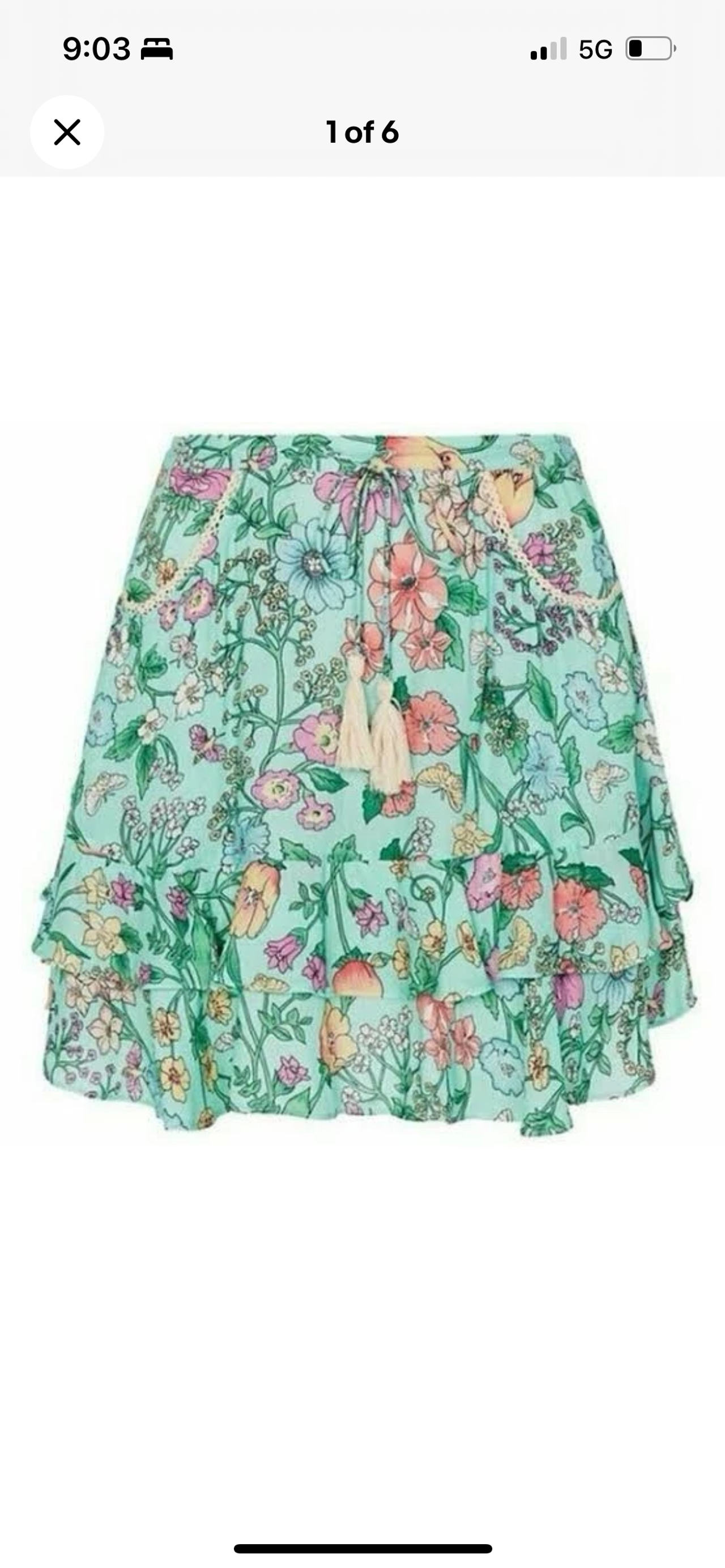 Floral Print Mini Skirt