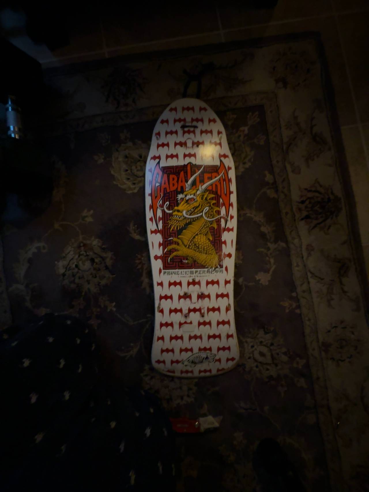 Powell Peralta Steve Caballero Dragon & Bats Silver Skateboard Deck