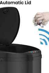 iTouchless 13 Gallon Sensor Trash Can with Odor Filter System - Image 3