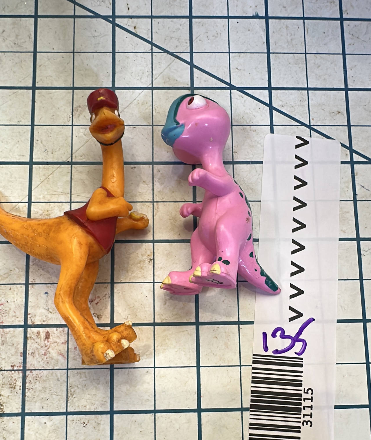 Jim Henson’s DINOSAUR TRAIN vtg pvc figures, 2 pcs