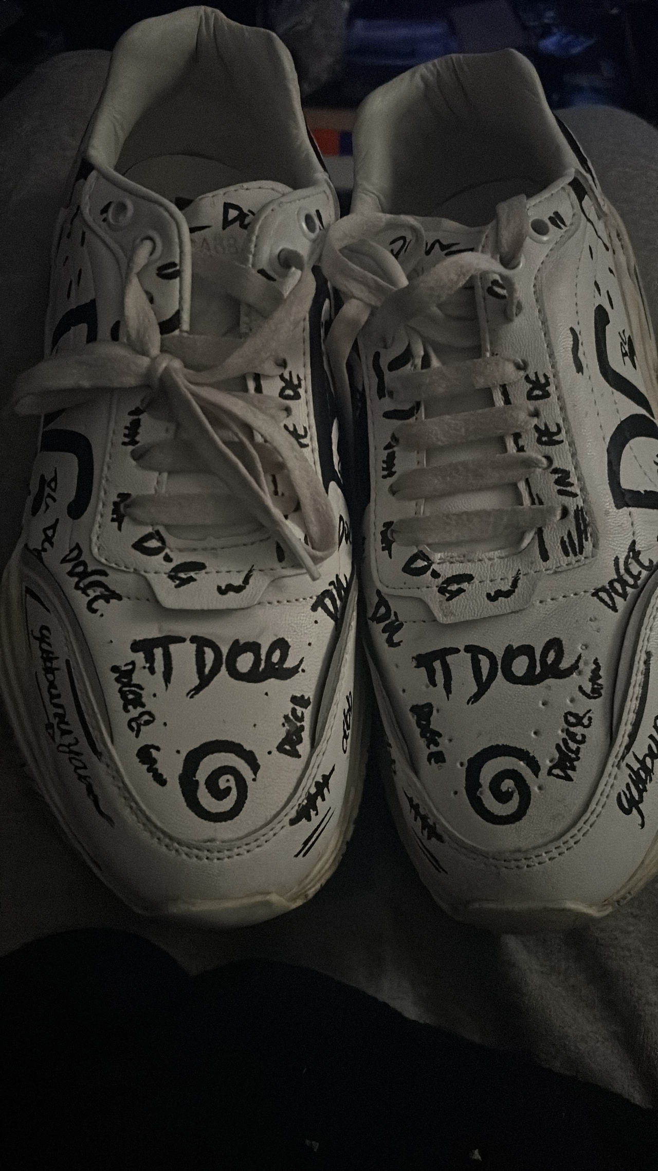 Dolce & Gabbana Portofino Graffiti Print Sneakers
