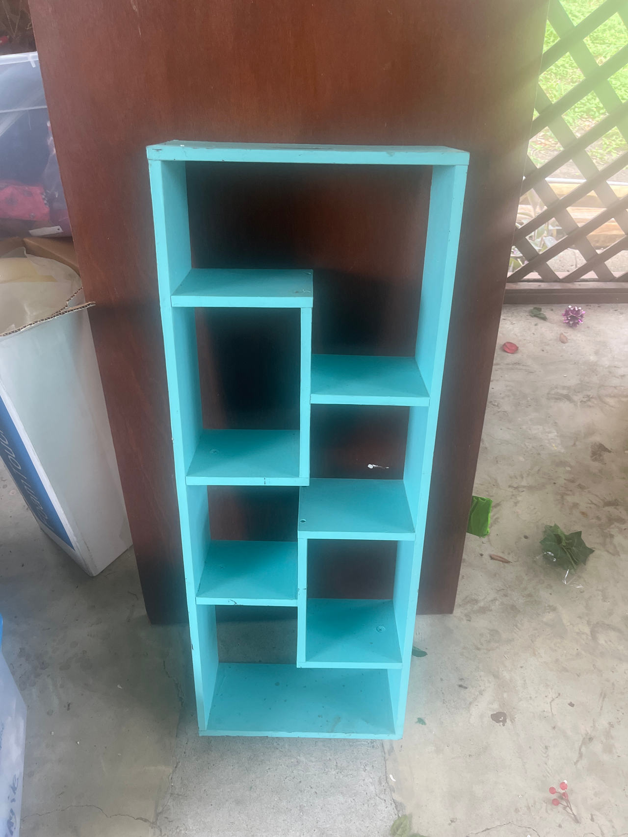 Geometric Wooden Shelf