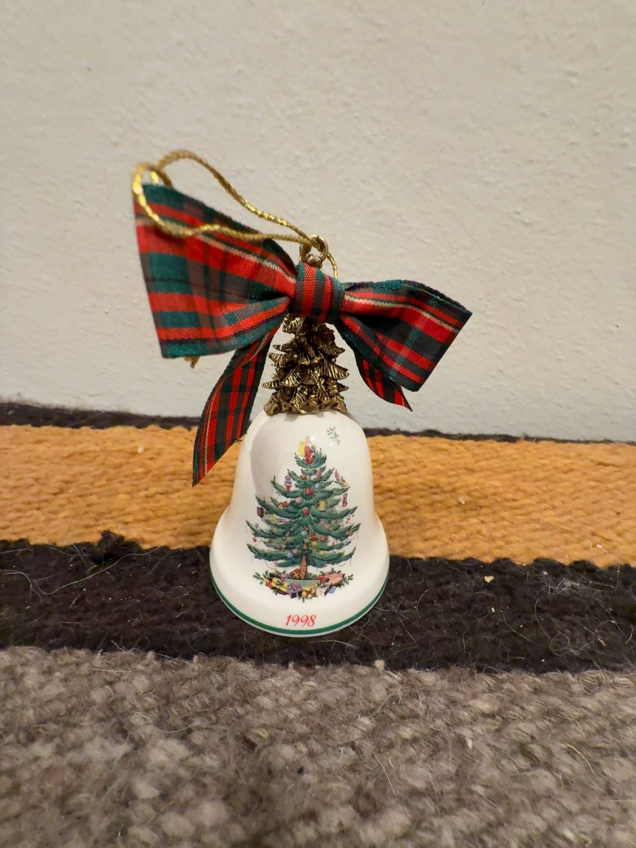 Spode Christmas Tree Bell Ornament 1998