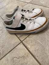 Nike Kids Court Legacy Low Top Sneaker White/Black/Desert Ochre - Image 1