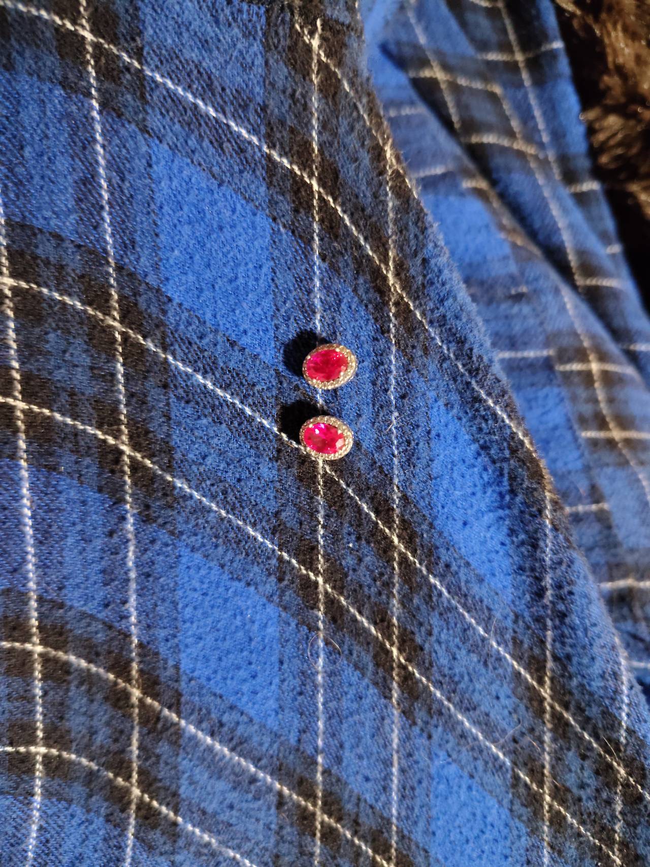 Ruby Halo Stud Earrings