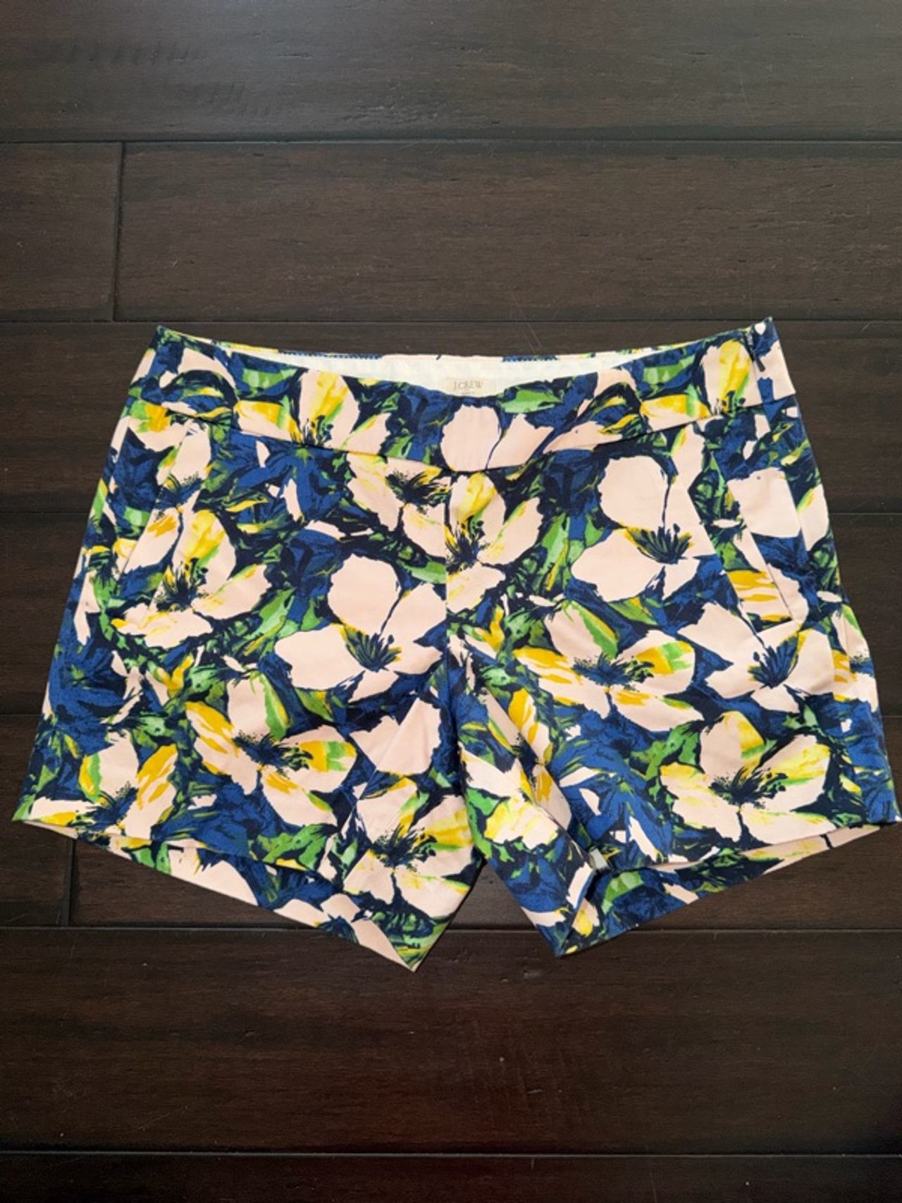J. Crew Floral Stretch Chino Shorts Size 8