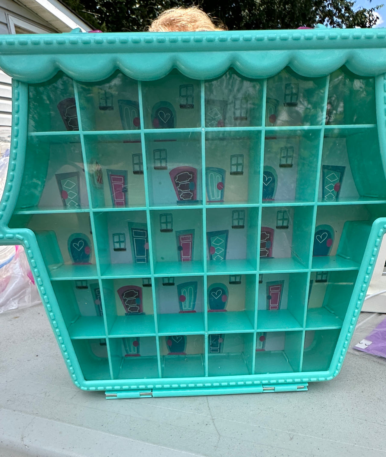 Doorables storage carrying case teal