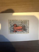 1985-1986 $7.50 Federal Duck Stamp RW52 Cinnamon Teal artist signed CV$55 - Image 1
