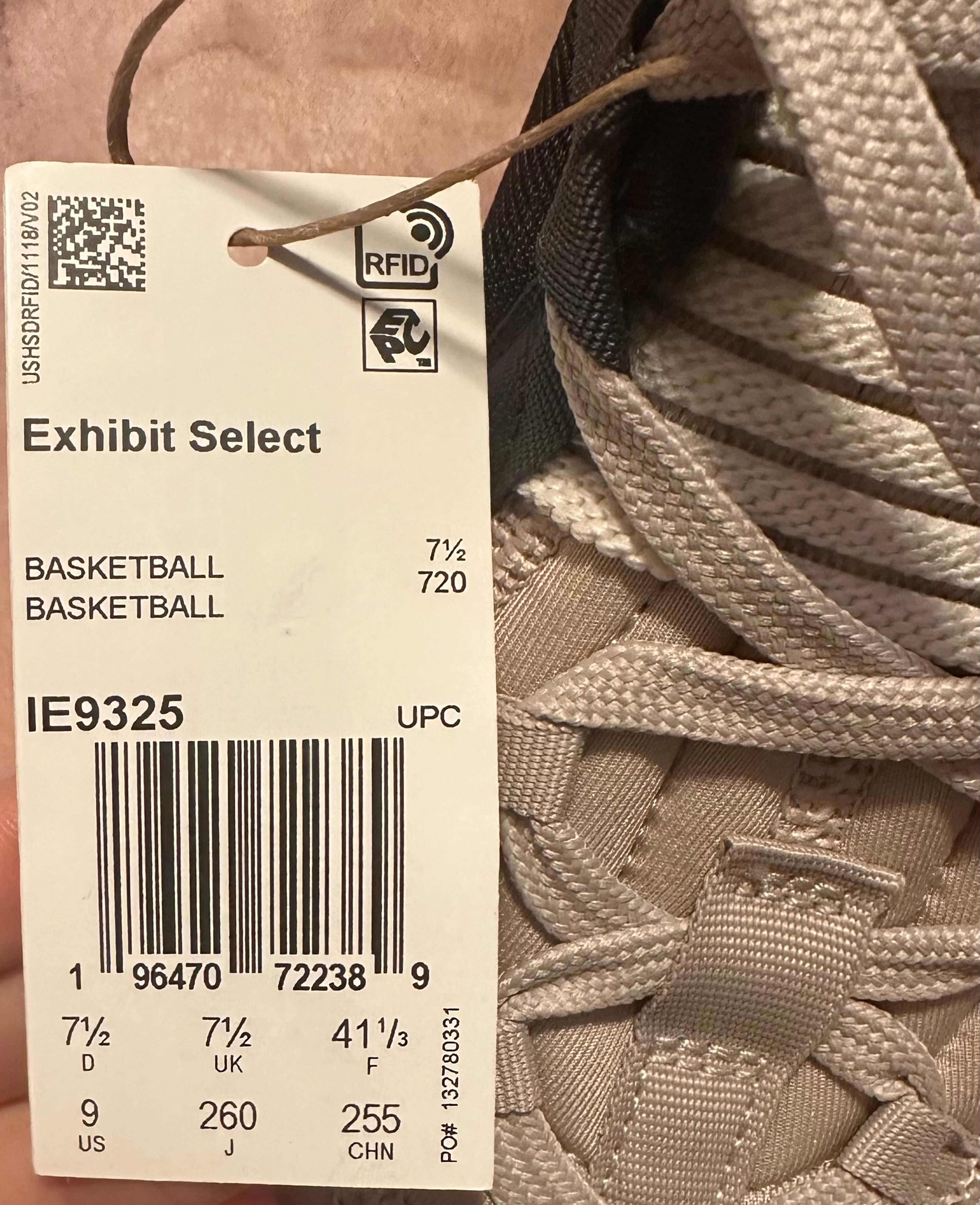 Adidas Women's Exhibit Select Basketball Shoes Beige/Off White/Carbon Size 9 - Image 5