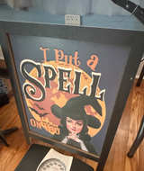 Halloween Witch A-Frame Floor Sign - Image 1
