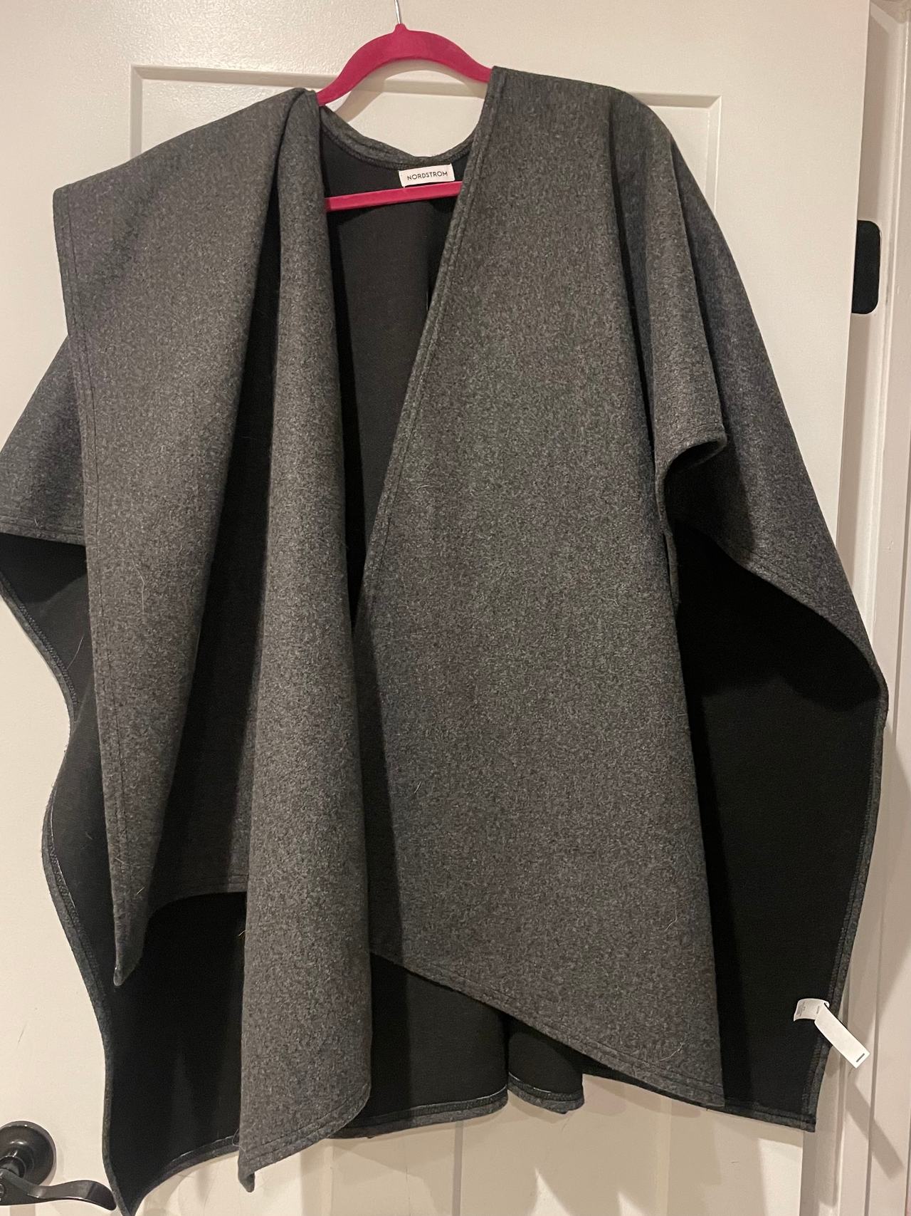 Nordstrom Double Face Wool Blend Cape Poncho