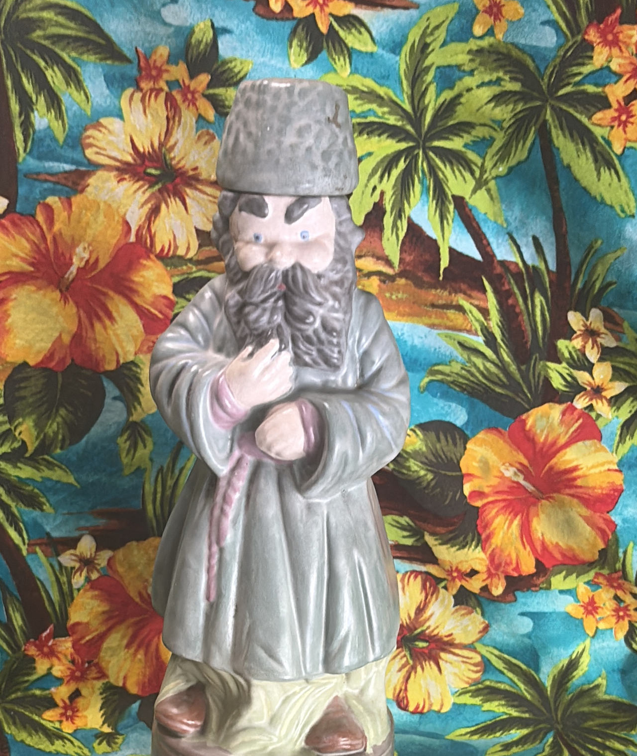 Vintage Russian Man Ceramic Decanter
