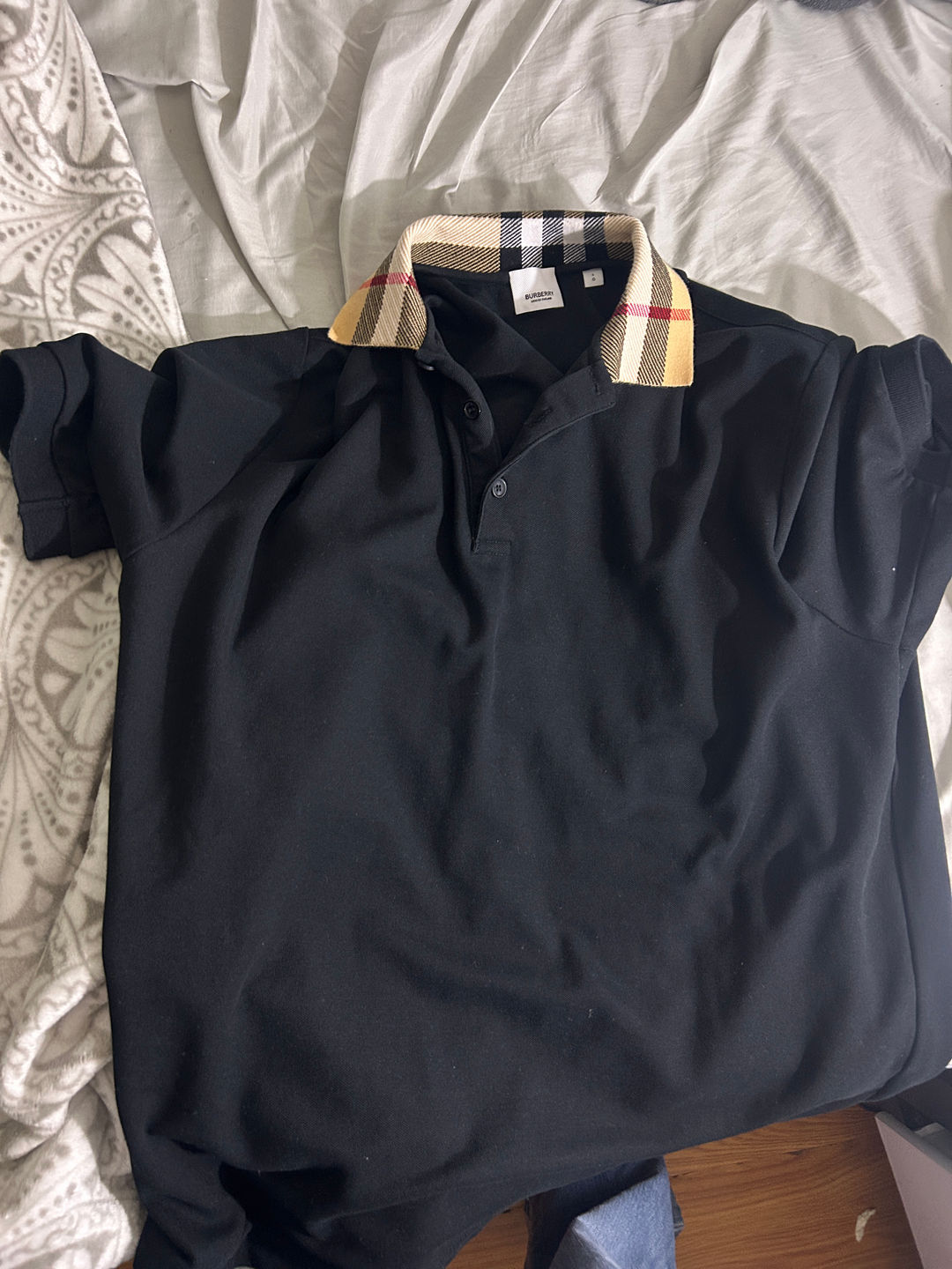 Burberry Check Collar Polo Shirt