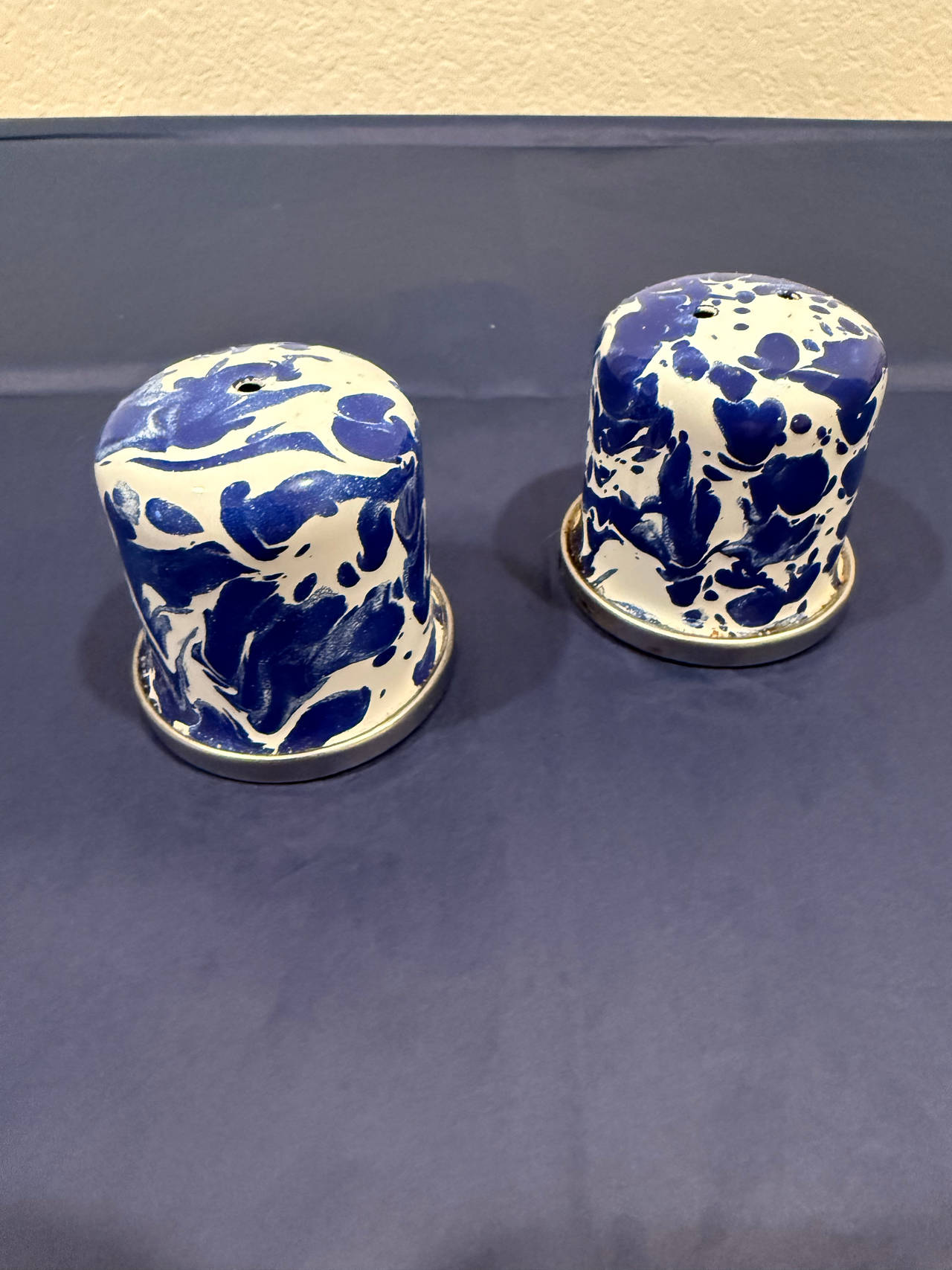 Golden Rabbit Home Splatterware Salt and Pepper Shakers