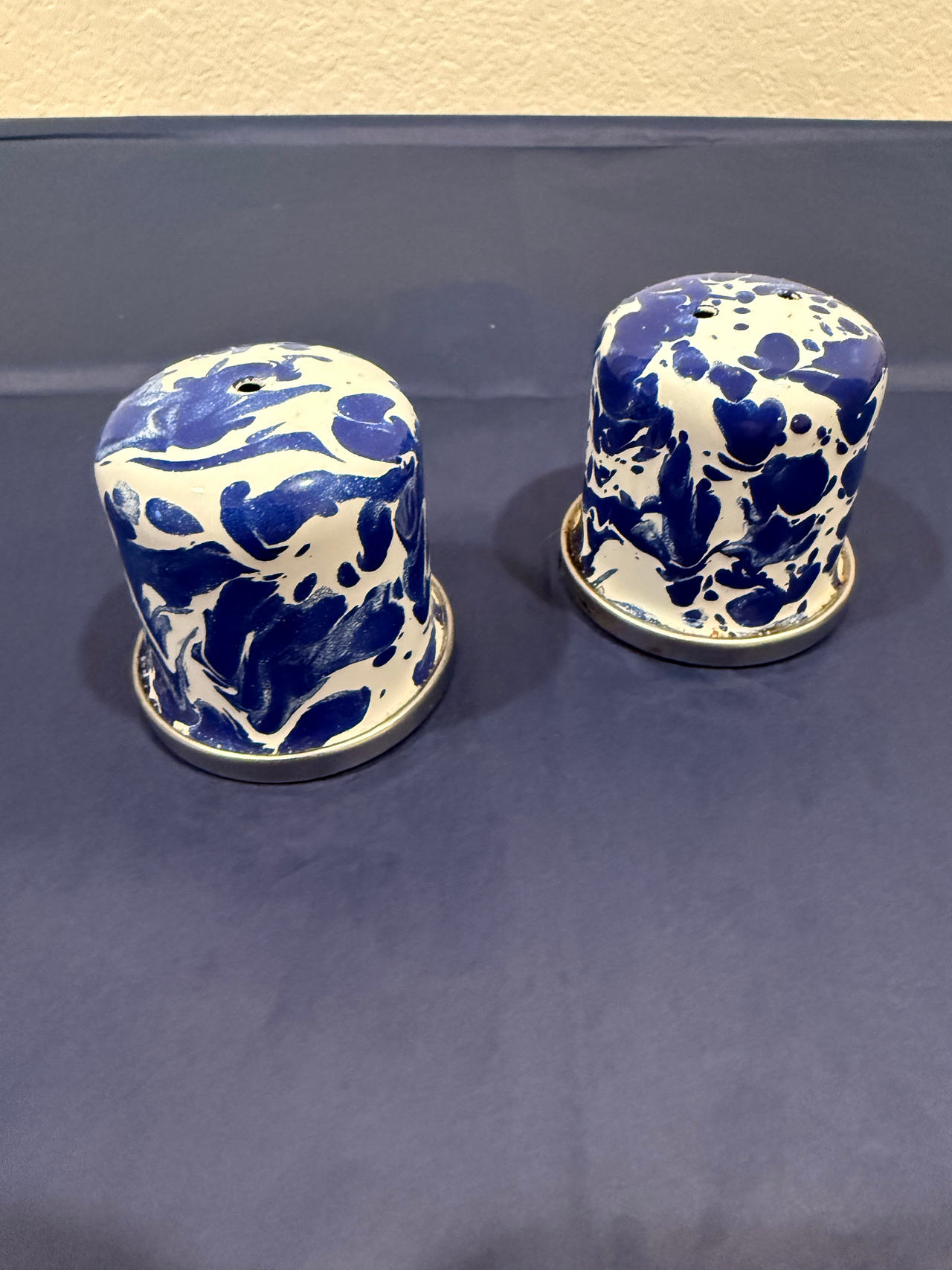 Golden Rabbit Home Splatterware Salt and Pepper Shakers