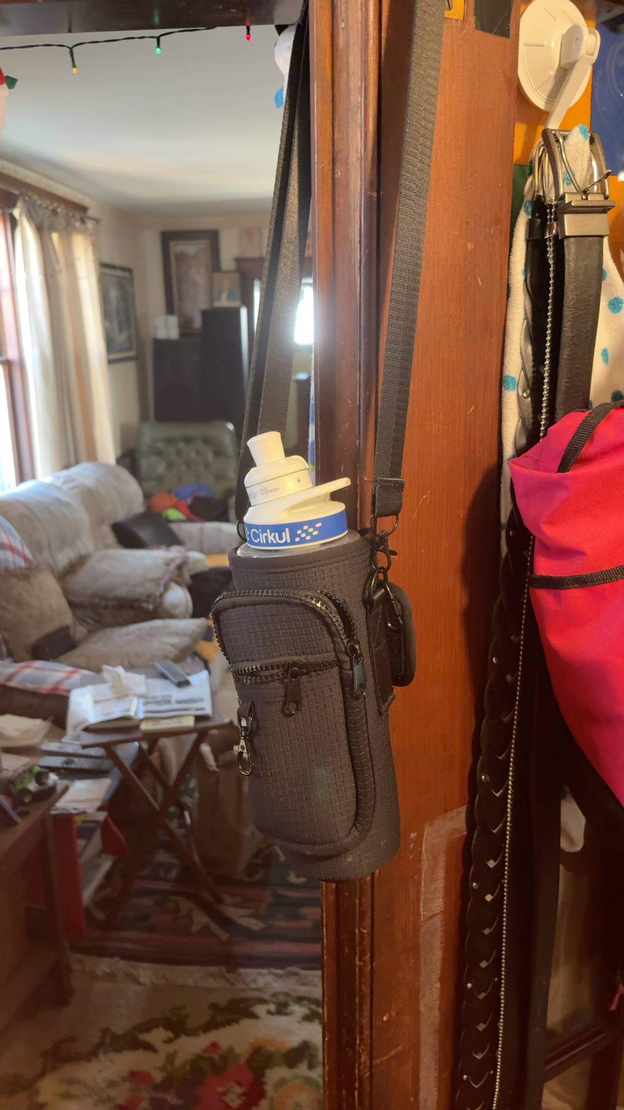 Cirkul water bottle with cross body Quencher Bottle Carrier Bag with Phone Pocke