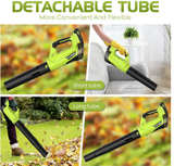 Leaf Blower, Electric Cordless Leaf Blower with 2 Batteries and Charger, 2 Speed - Image 6