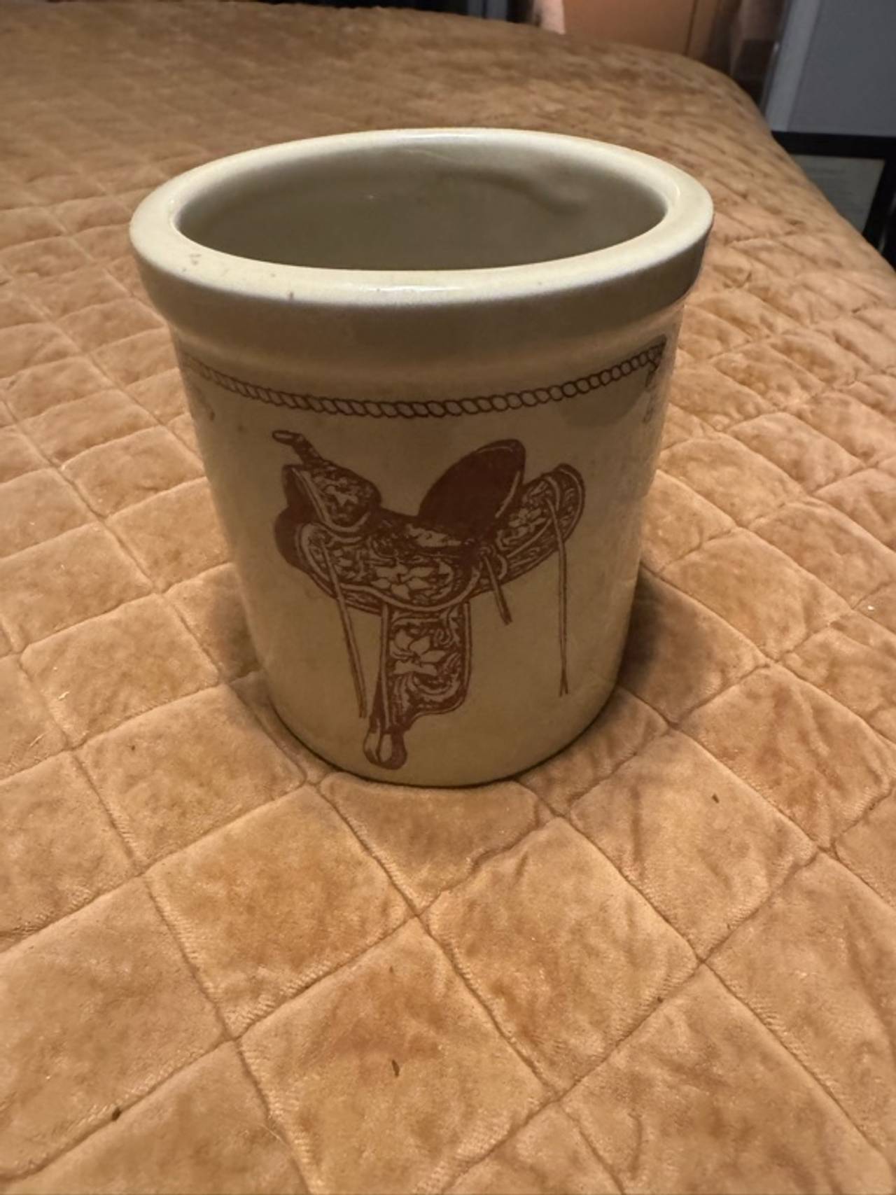 Western Stoneware Crock Utensil Holder