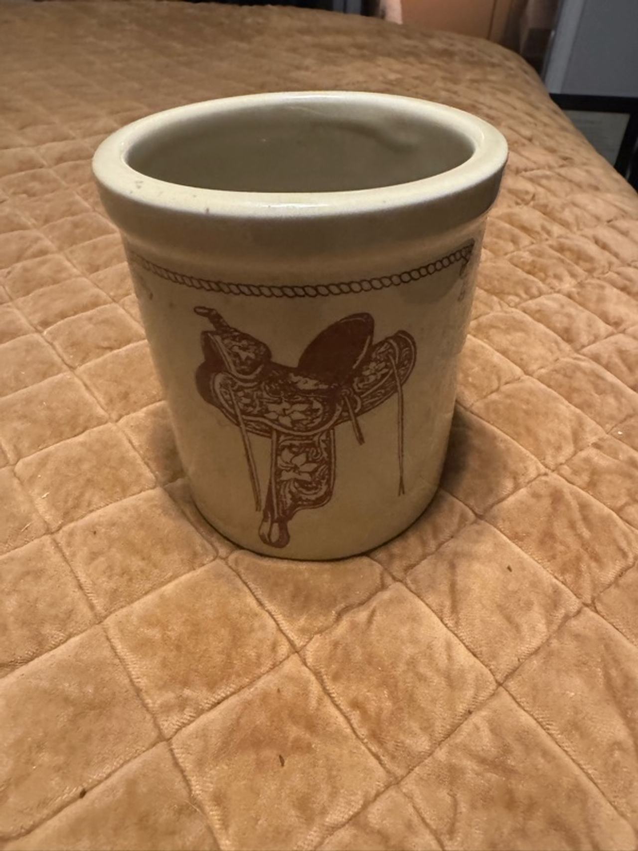 Western Stoneware Crock Utensil Holder
