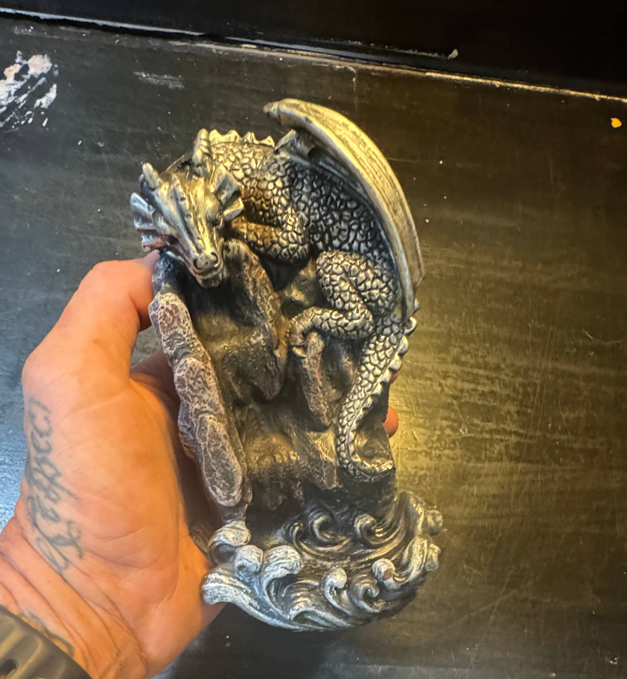 Dragon on Rocks incense burner