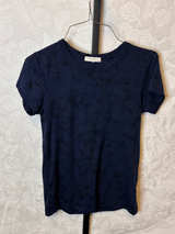 rag & bone Navy Floral Print T-Shirt - Image 1