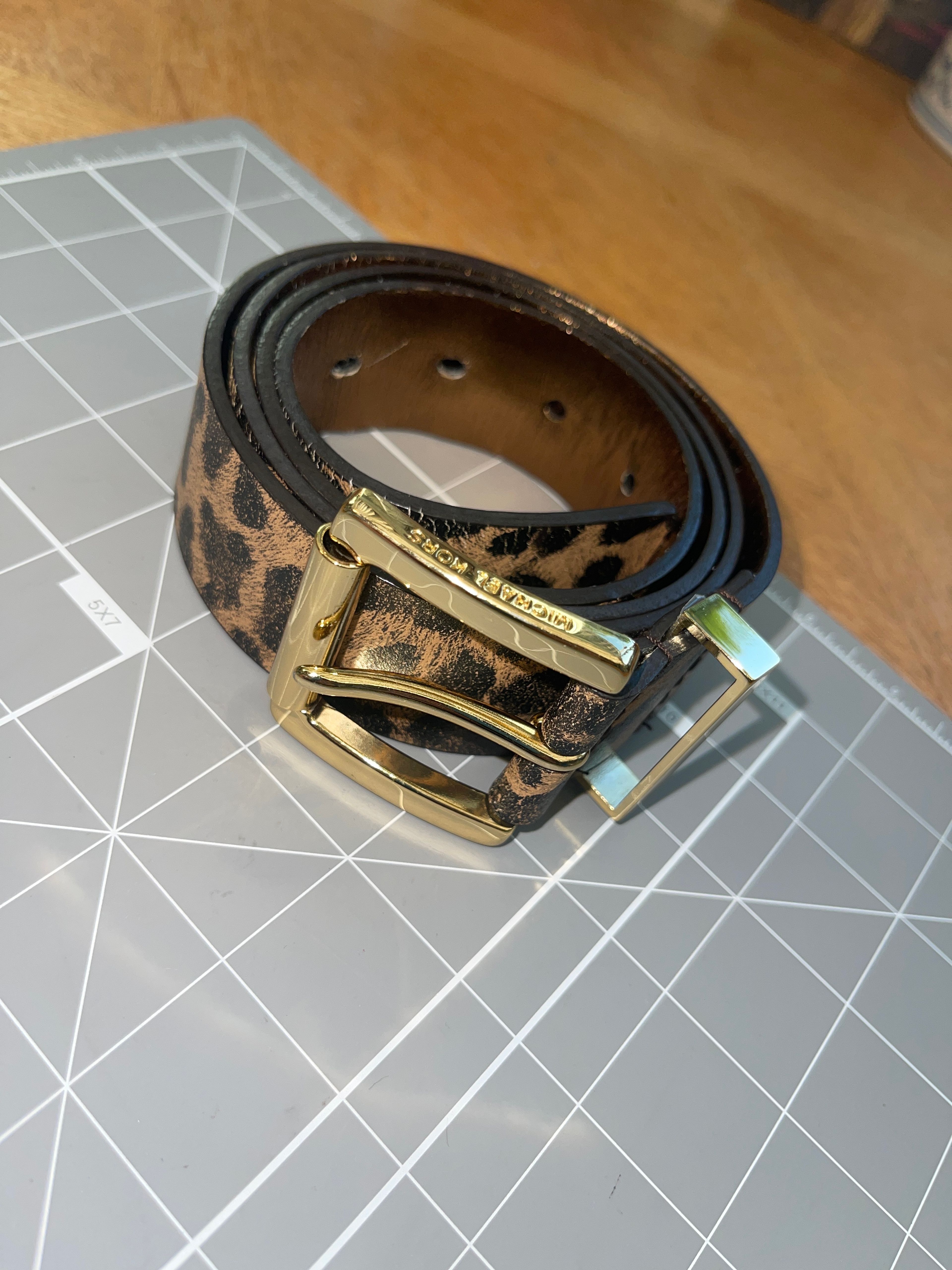 Michael Kors Leopard Print Belt size XL GUC  - Image 2