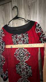 Laundry by Shelli Segal Damask Print Dress small red black and white - Image 7