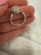 Moissanite 6.5mm Round Ring 1.0 CTW Adjustable Size - Image 4