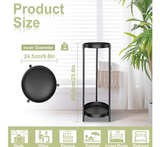 Plant Stand Indoor Outdoor, 2 Tier 24" Tall Black Flower Pot Plant Stands, Heavy - Image 6