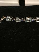 Aquamarine and Sapphire Tennis Bracelet - Image 2