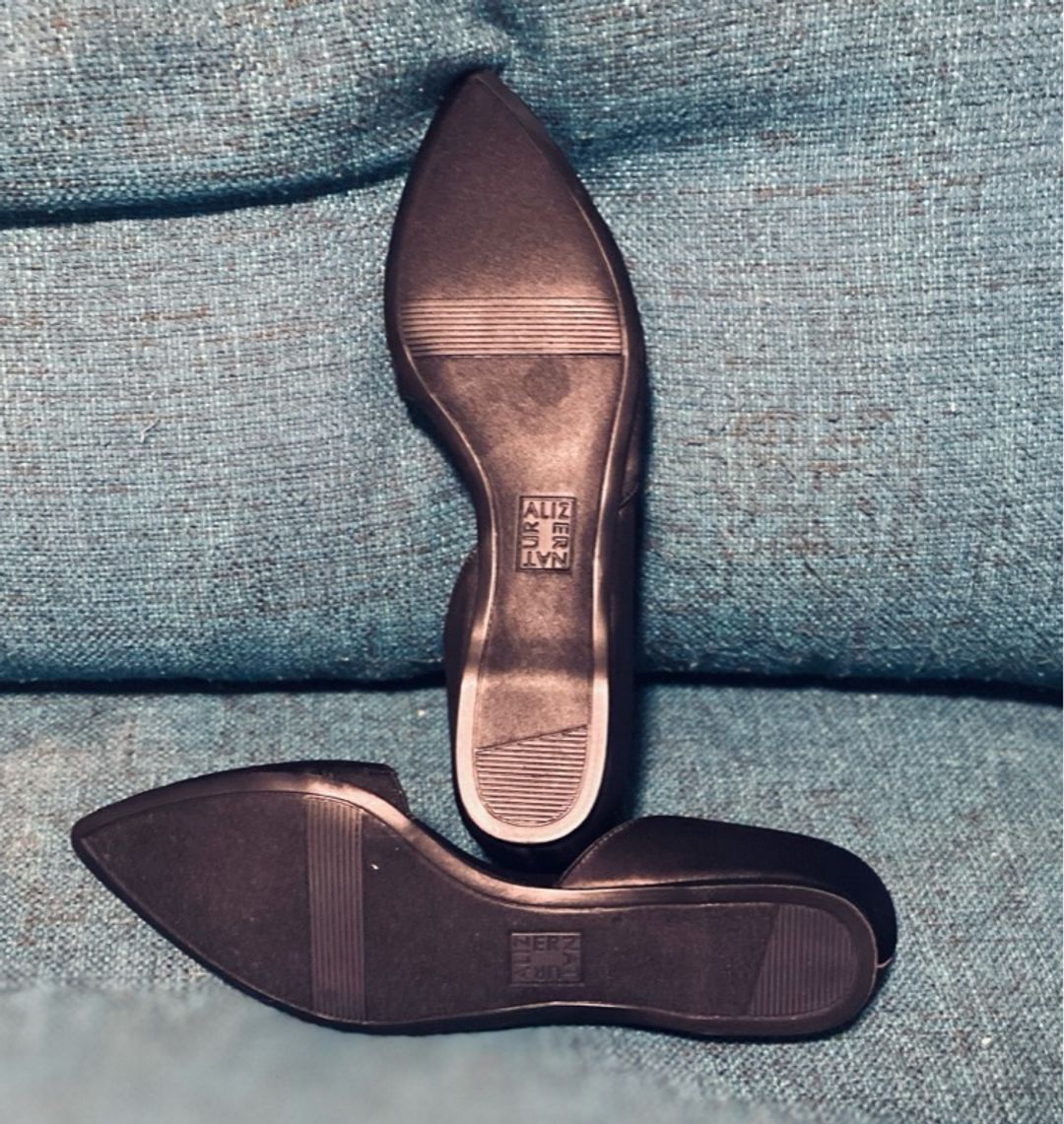 Naturalizer Samantha Pointed Toe Flat Black Leather