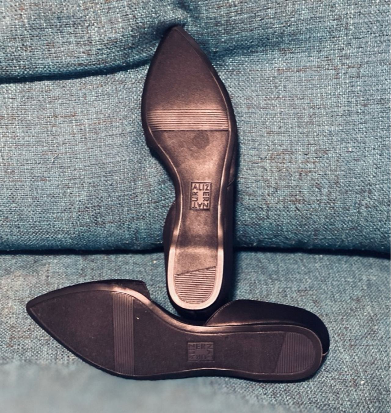 Naturalizer Samantha Pointed Toe Flat Black Leather