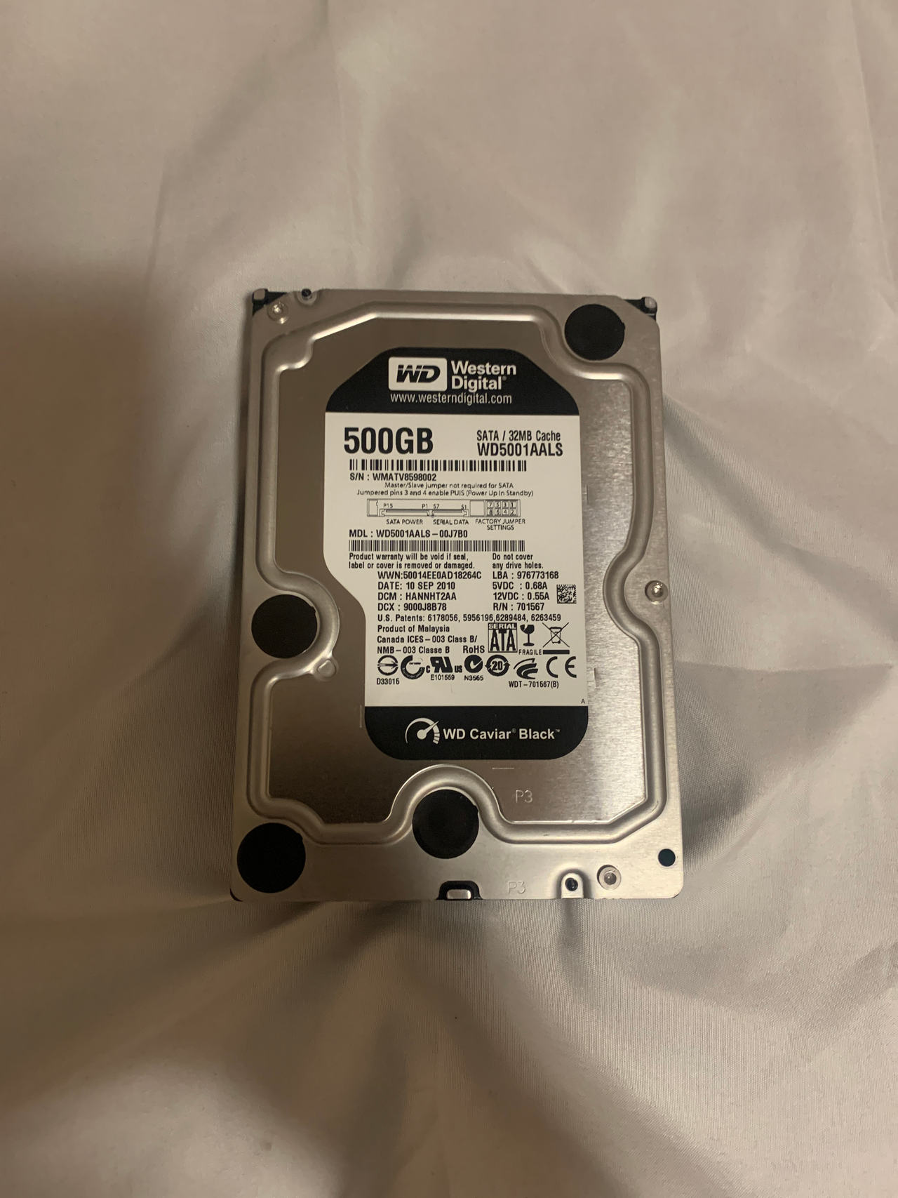 Western Digital Caviar Black 500GB