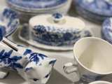 Vintage Royal Ironstone England “Shakespeare’s Country” Blue Transferware 38-Piece Set - Image 2