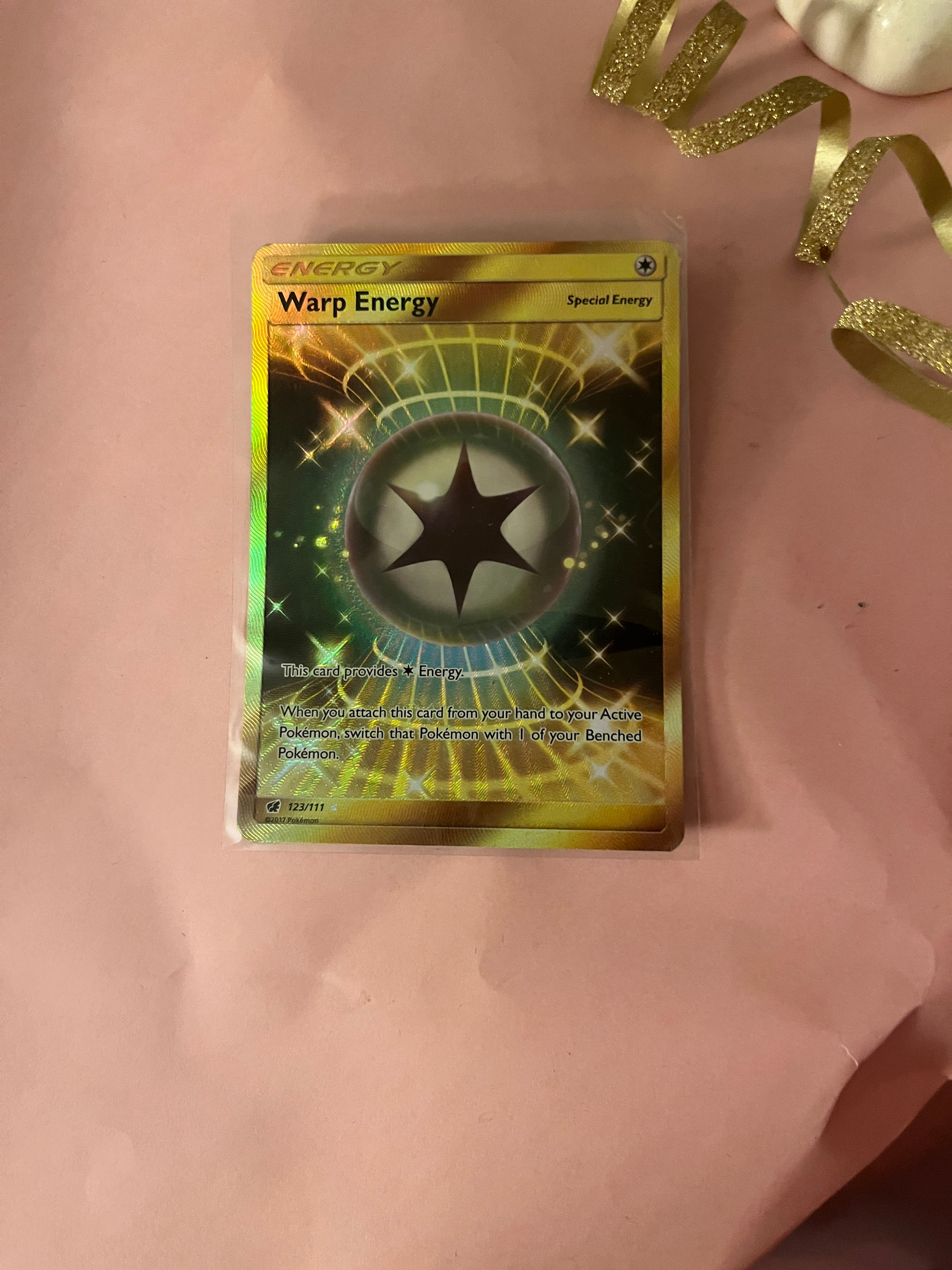 Pokémon Warp Energy 123/111 Crimson Invasion Secret Rare
