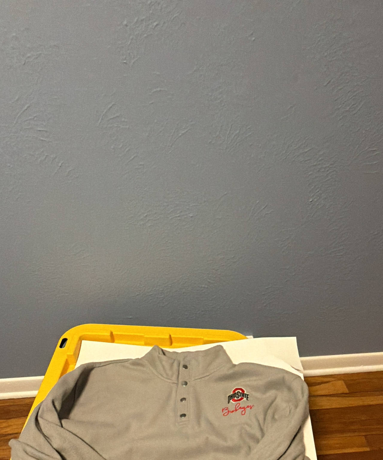 Ohio State Buckeyes Grey Quarter-Button Pullover Jacket