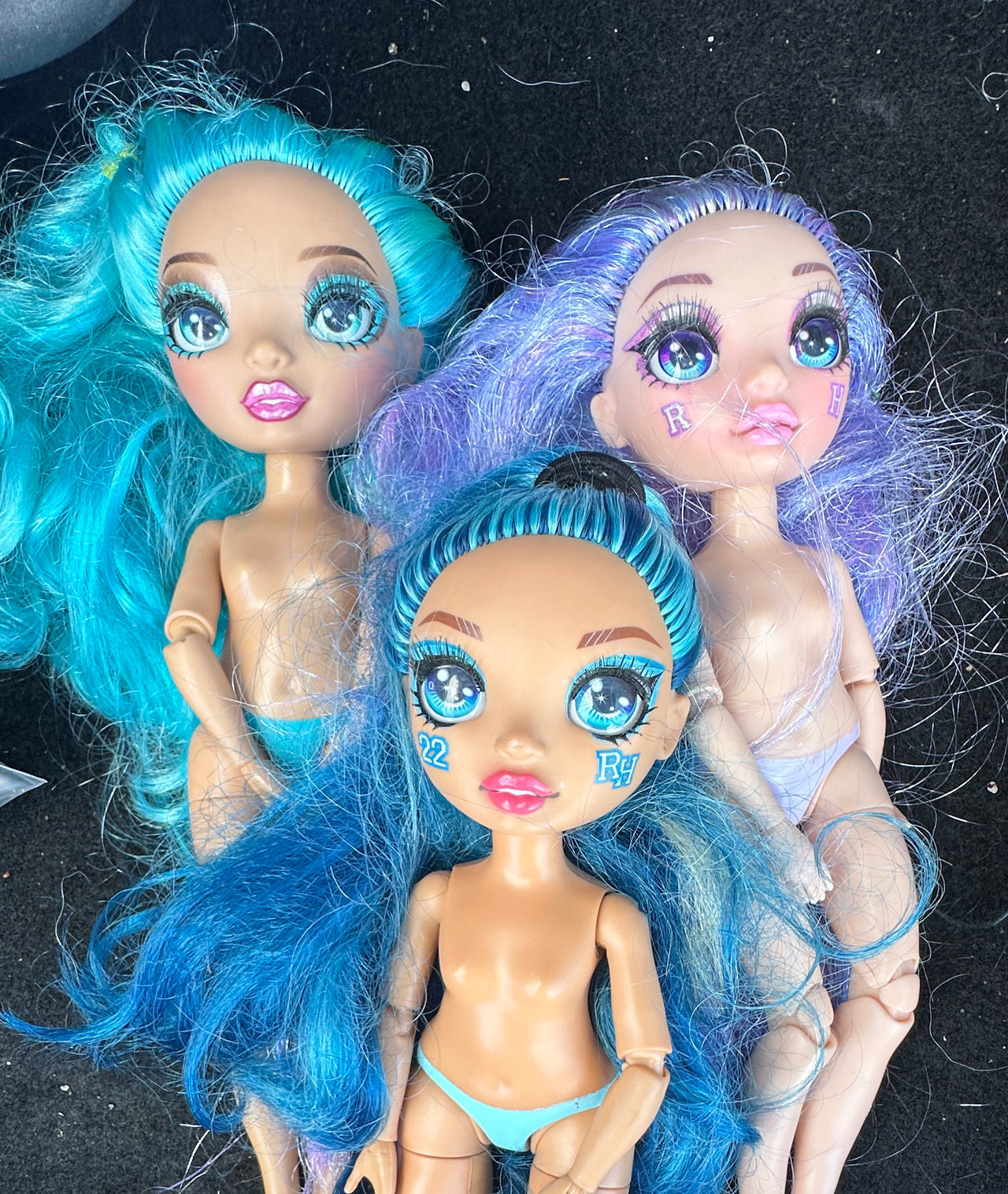 Rainbow High Fashion Dolls Lot 3 pcs Blue, Turquoise, Lavender